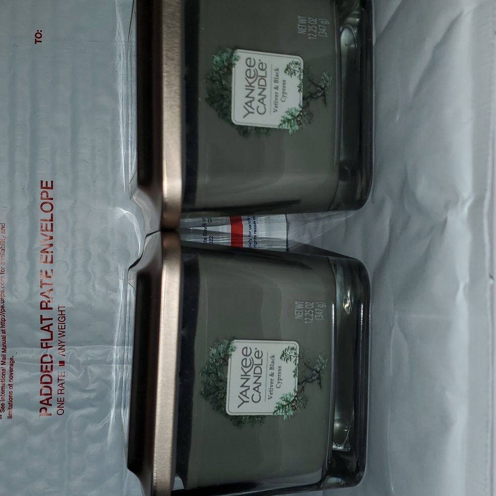 2 x Yankee Candle Vetiver & Black Cypress Elevation 3-wick Jars 12.25oz